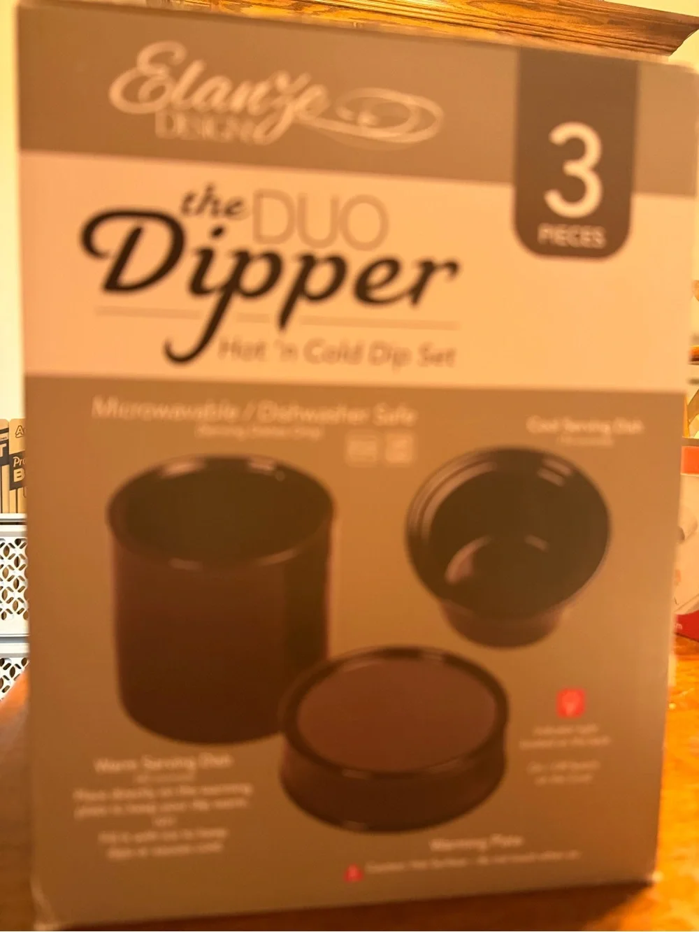 Elanze Designs The Duo Dipper Melt & Dip Set in Black